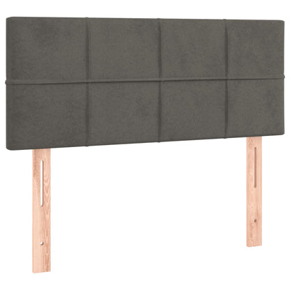 Giroletto a Molle con Materasso Grigio Scuro 100x200 cm Velluto | homemem39