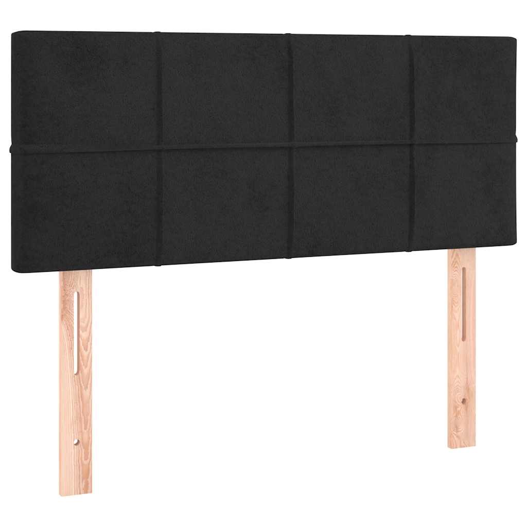 Giroletto a Molle con Materasso Nero 100x200 cm in Velluto | homemem39