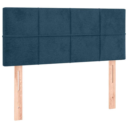 Giroletto a Molle con Materasso Blu Scuro 100x200 cm in Velluto | homemem39