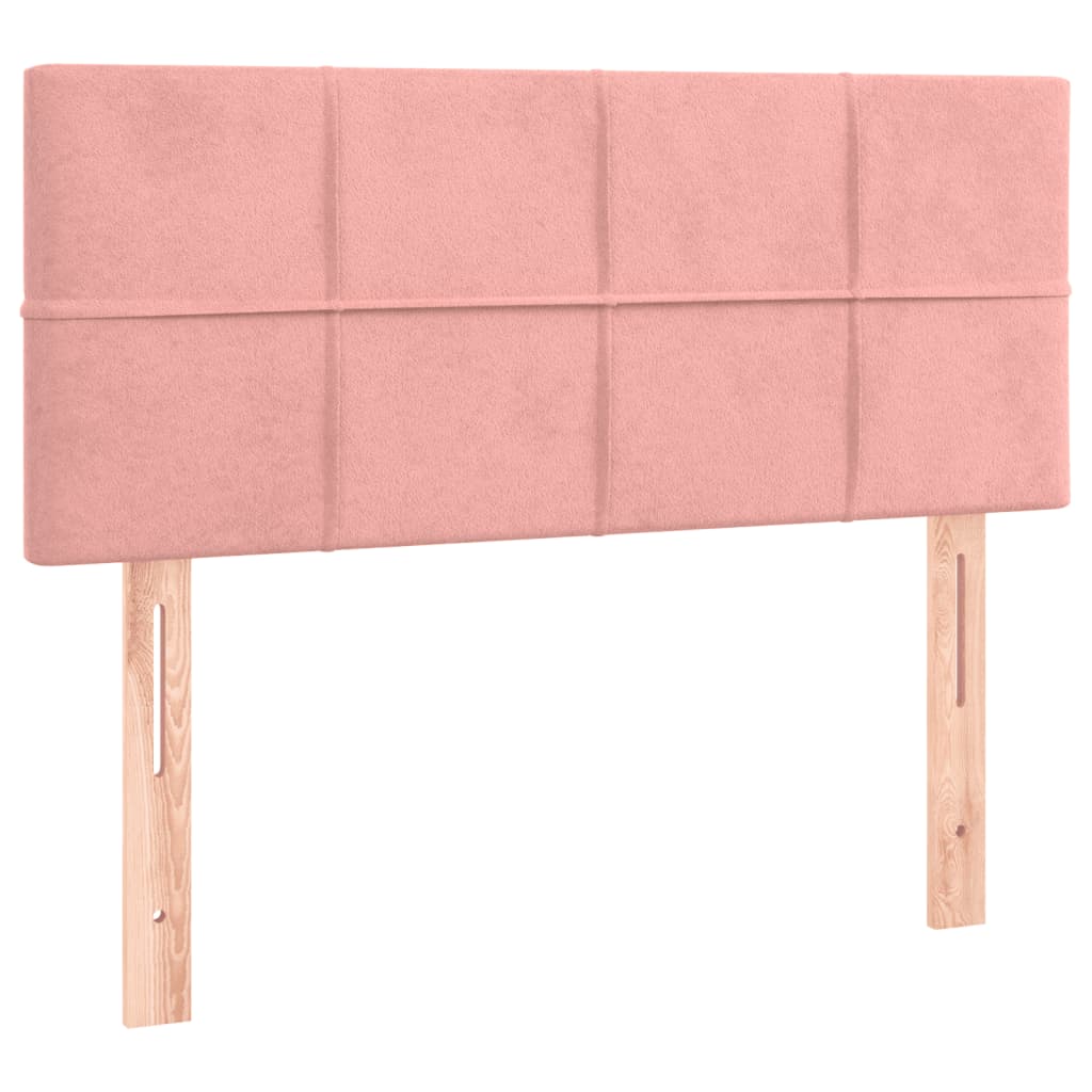 Giroletto a Molle con Materasso Rosa 100x200 cm in Velluto | homemem39