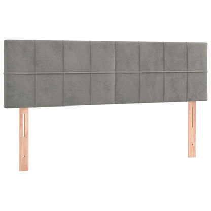 Giroletto a Molle con Materasso Grigio Chiaro 140x190cm Velluto | homemem39