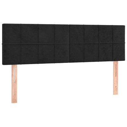 Giroletto a Molle con Materasso Nero 140x190 cm in Velluto | homemem39