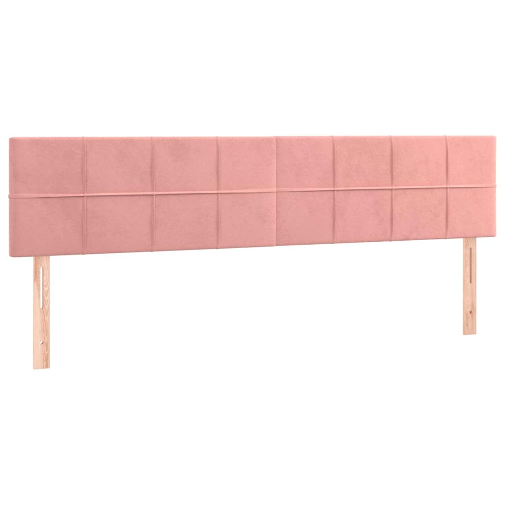 Giroletto a Molle con Materasso Rosa 160x200 cm in Velluto