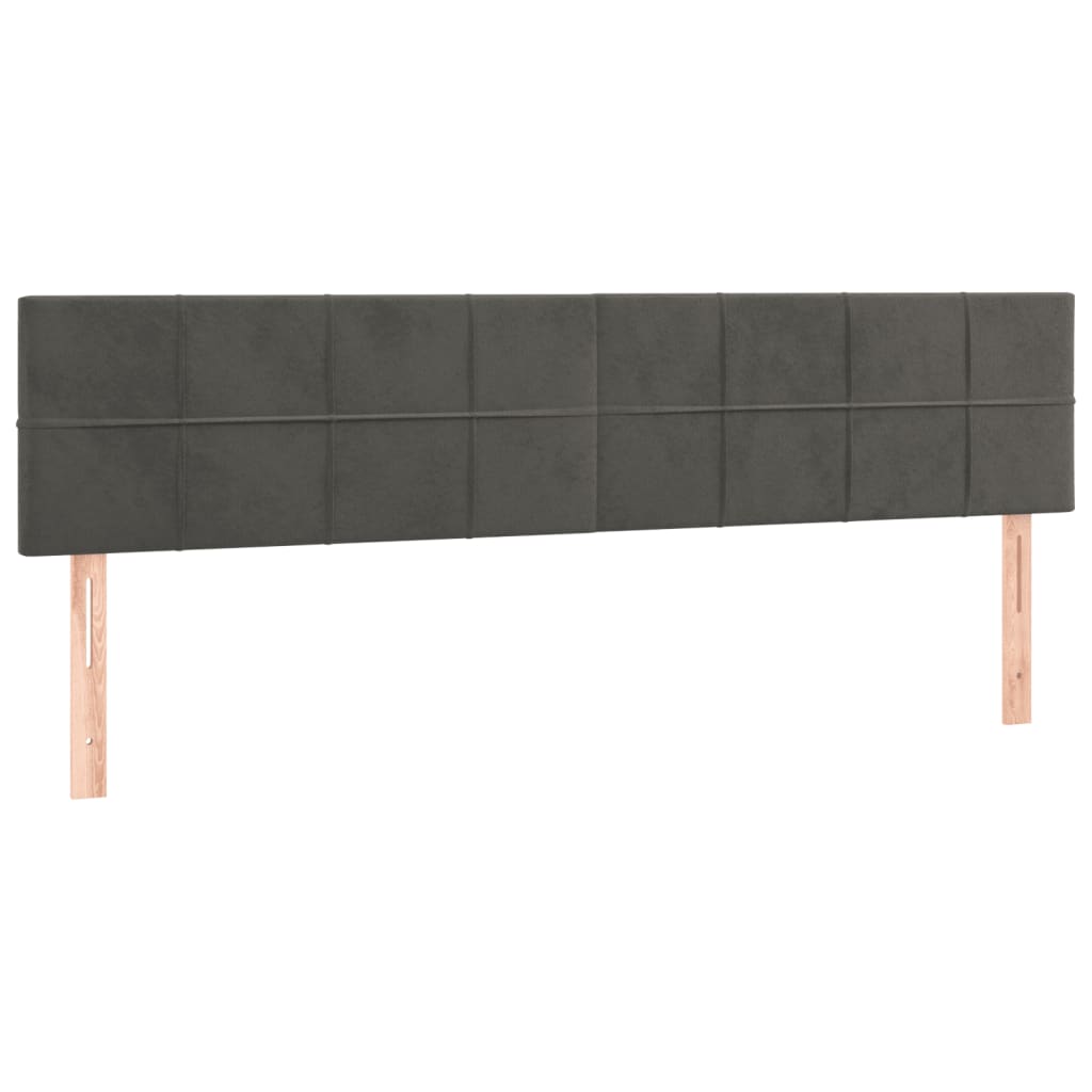 Giroletto a Molle con Materasso Grigio Scuro 180x200 cm Velluto | homemem39