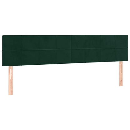 Giroletto a Molle con Materasso Verde Scuro 200x200 cm Velluto | homemem39