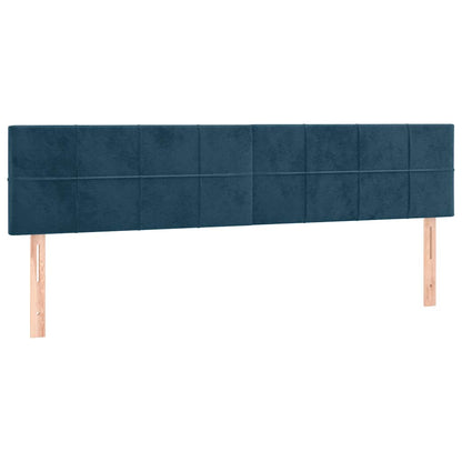 Giroletto a Molle con Materasso Blu Scuro 200x200 cm in Velluto | homemem39
