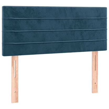 Giroletto a Molle con Materasso Blu Scuro 90x200 cm in Velluto | homemem39