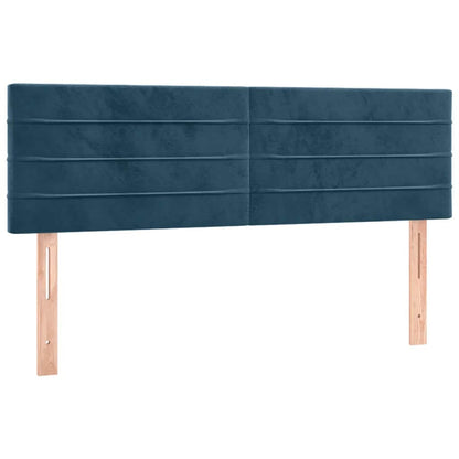 Giroletto a Molle con Materasso Blu Scuro 140x190 cm in Velluto | homemem39