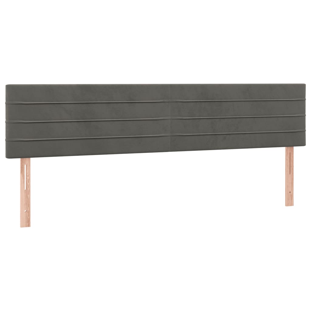 Giroletto a Molle con Materasso Grigio Scuro 180x200 cm Velluto | homemem39