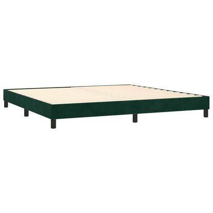 Giroletto a Molle con Materasso Verde Scuro 200x200 cm Velluto | homemem39
