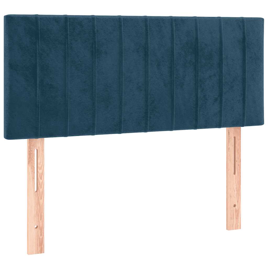 Giroletto a Molle con Materasso Blu Scuro 80x200 cm in Velluto | homemem39