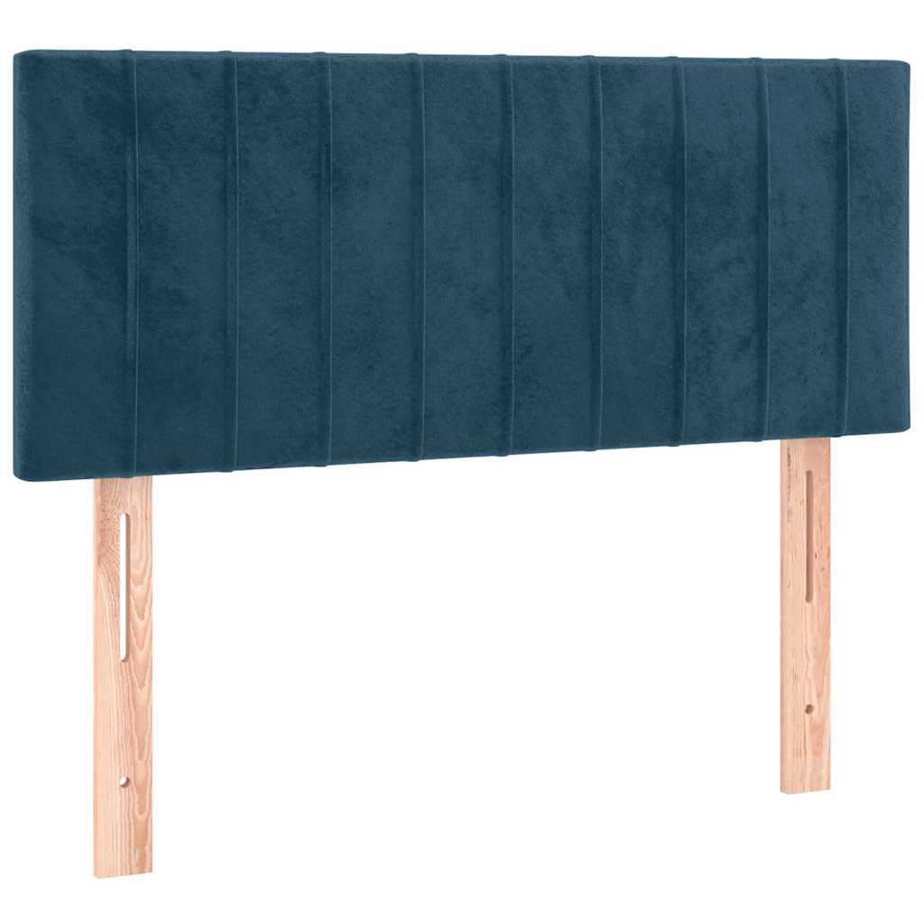 Giroletto a Molle con Materasso Blu Scuro 90x190 cm in Velluto | homemem39
