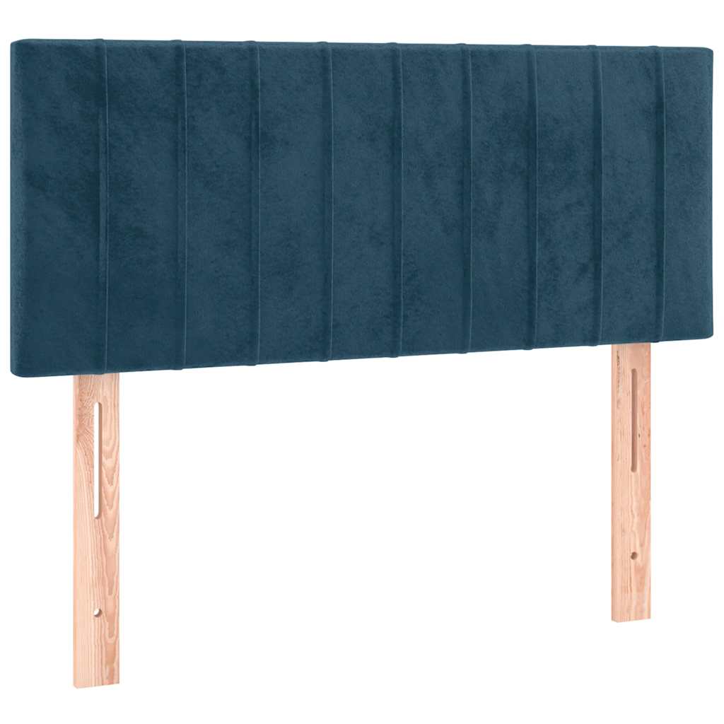 Giroletto a Molle con Materasso Blu Scuro 100x200 cm in Velluto | homemem39
