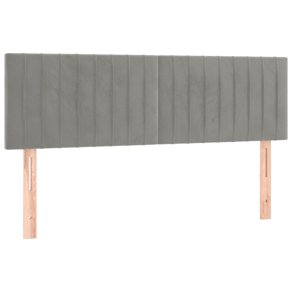 Giroletto a Molle con Materasso Grigio Chiaro 140x190cm Velluto | homemem39