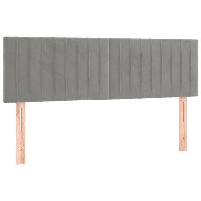 Giroletto a Molle con Materasso Grigio Chiaro 140x190cm Velluto | homemem39