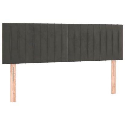 Giroletto a Molle con Materasso Grigio Scuro 140x200 cm Velluto | homemem39