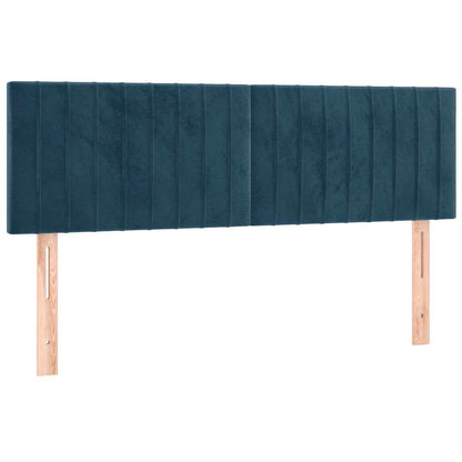 Giroletto a Molle con Materasso Blu Scuro 140x200 cm in Velluto | homemem39