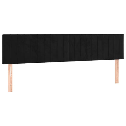 Giroletto a Molle con Materasso Nero 160x200 cm in Velluto | homemem39
