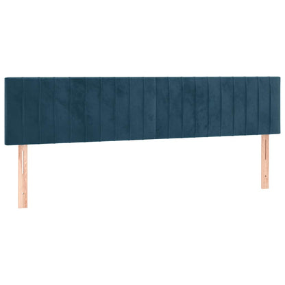 Giroletto a Molle con Materasso Blu Scuro 160x200 cm in Velluto | homemem39