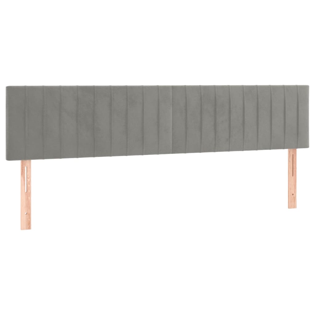 Giroletto a Molle con Materasso Grigio Chiaro 180x200cm Velluto | homemem39