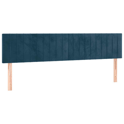 Giroletto a Molle con Materasso Blu Scuro 180x200 cm in Velluto | homemem39