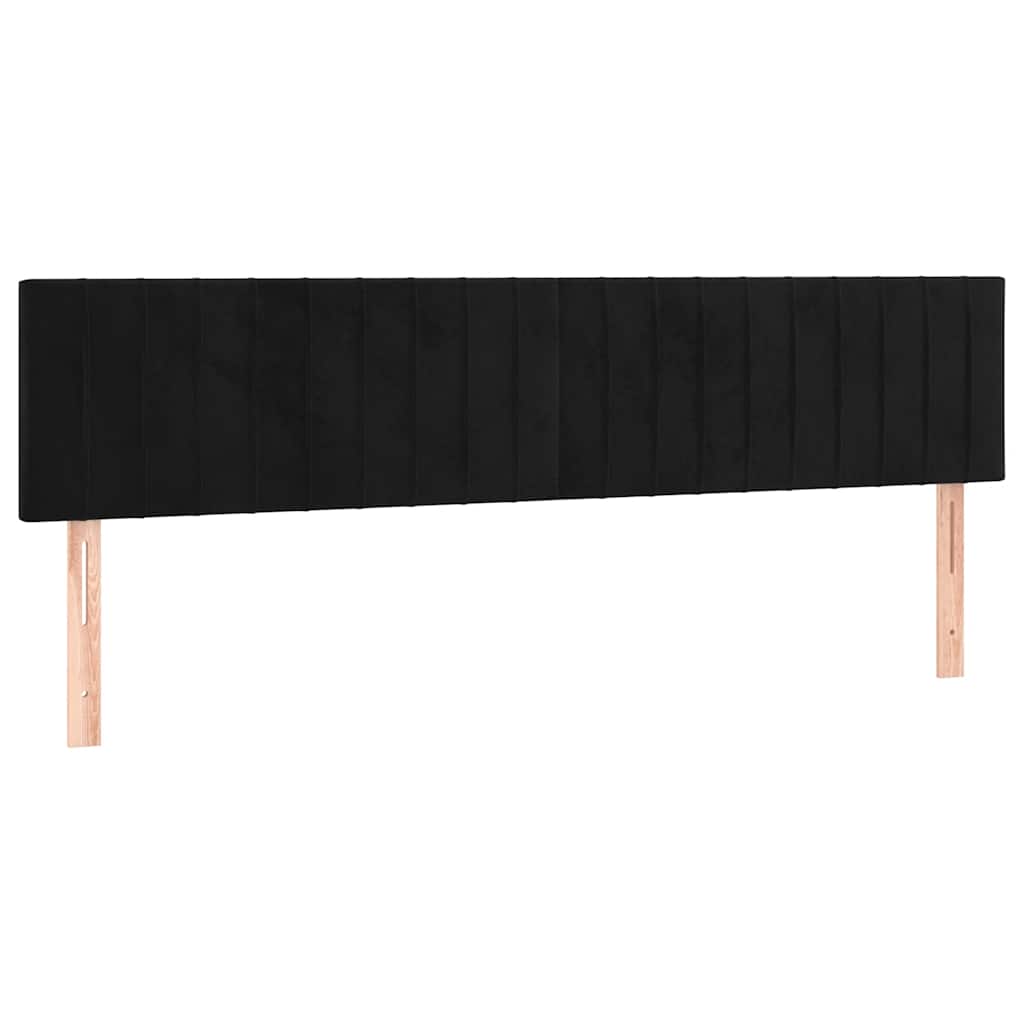 Giroletto a Molle con Materasso Nero 200x200 cm in Velluto | homemem39