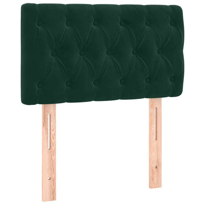 Giroletto a Molle con Materasso Verde Scuro 80x200 cm Velluto | homemem39