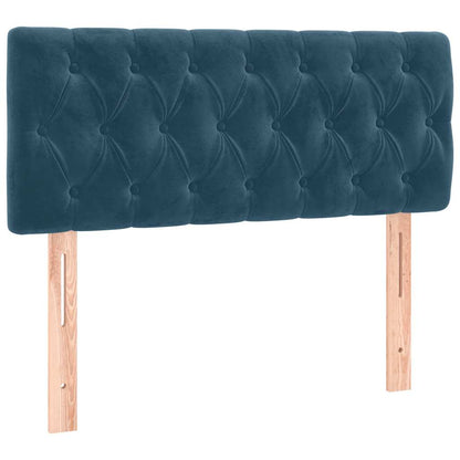 Giroletto a Molle con Materasso Blu Scuro 90x190 cm in Velluto | homemem39