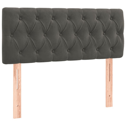 Giroletto a Molle con Materasso Grigio Scuro 90x200 cm Velluto | homemem39