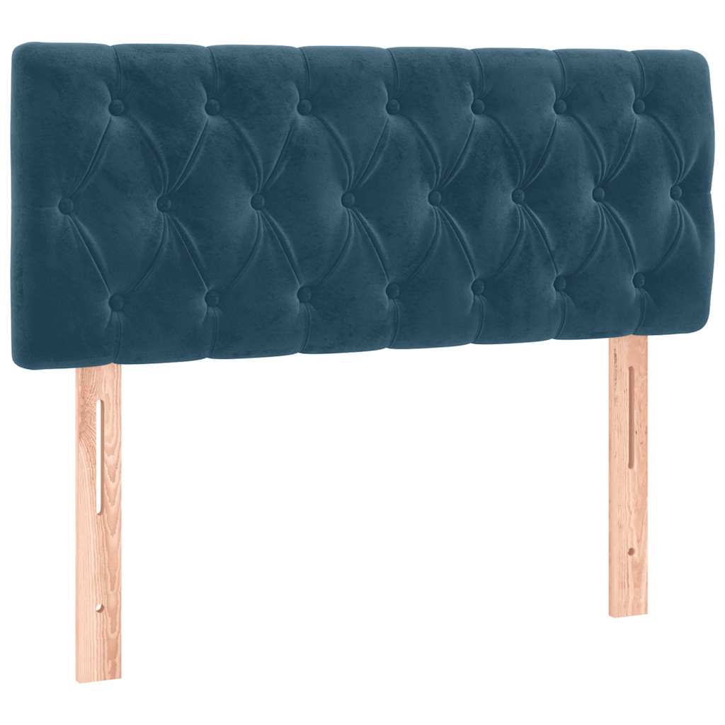 Giroletto a Molle con Materasso Blu Scuro 100x200 cm in Velluto | homemem39