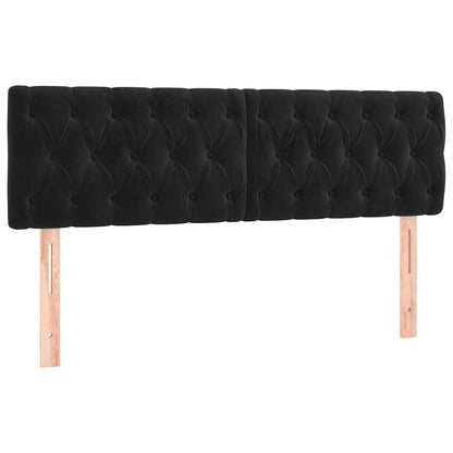 Giroletto a Molle con Materasso Nero 140x200 cm in Velluto | homemem39
