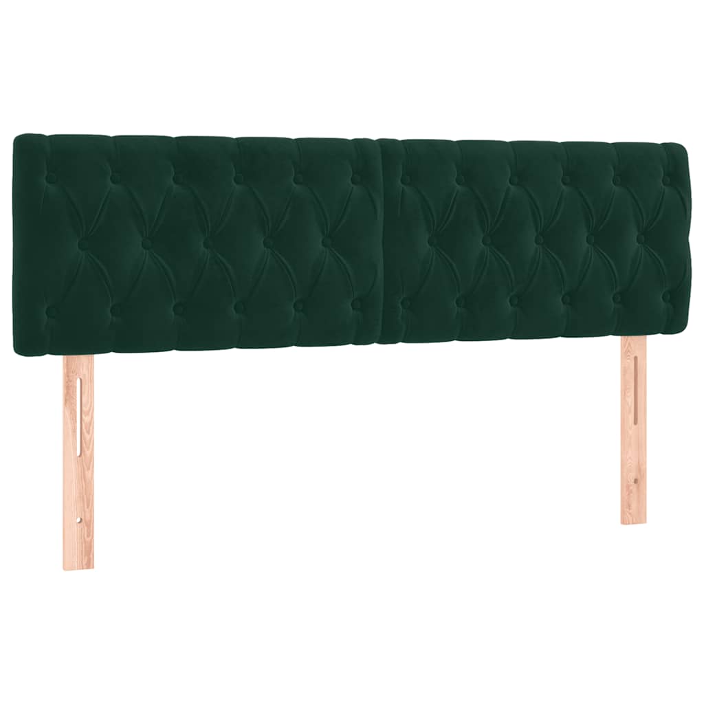 Giroletto a Molle con Materasso Verde Scuro 140x200 cm Velluto | homemem39
