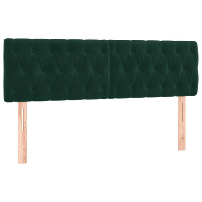 Giroletto a Molle con Materasso Verde Scuro 140x200 cm Velluto | homemem39