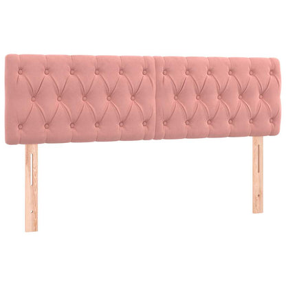 Giroletto a Molle con Materasso Rosa 140x200 cm in Velluto