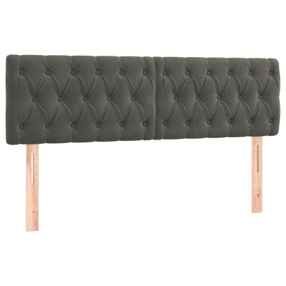 Giroletto a Molle con Materasso Grigio Scuro 160x200 cm Velluto | homemem39