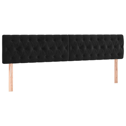 Giroletto a Molle con Materasso Nero 200x200 cm in Velluto | homemem39