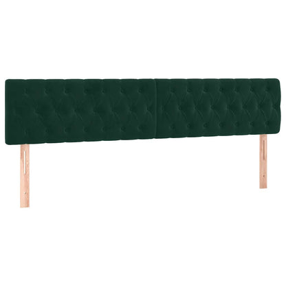 Giroletto a Molle con Materasso Verde Scuro 200x200 cm Velluto | homemem39