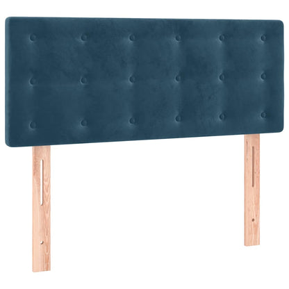 Giroletto a Molle con Materasso Blu Scuro 80x200 cm in Velluto | homemem39