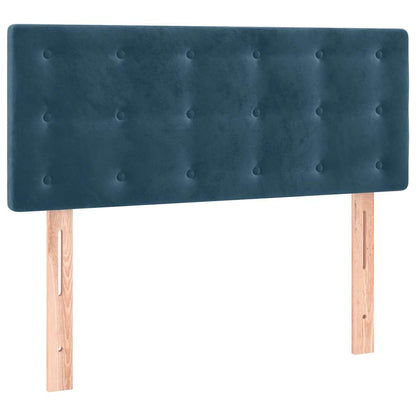 Giroletto a Molle con Materasso Blu Scuro 90x190 cm in Velluto | homemem39