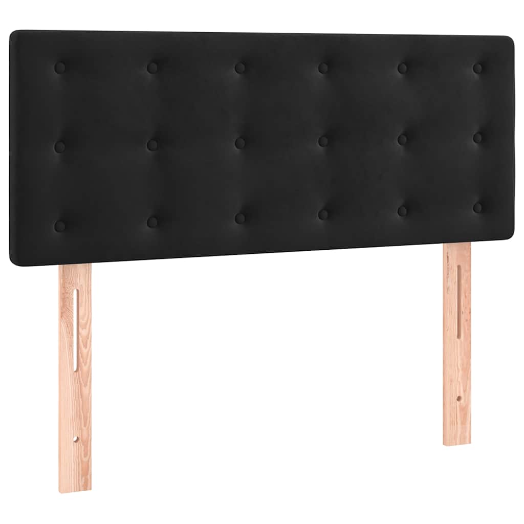 Giroletto a Molle con Materasso Nero 90x200 cm in Velluto | homemem39