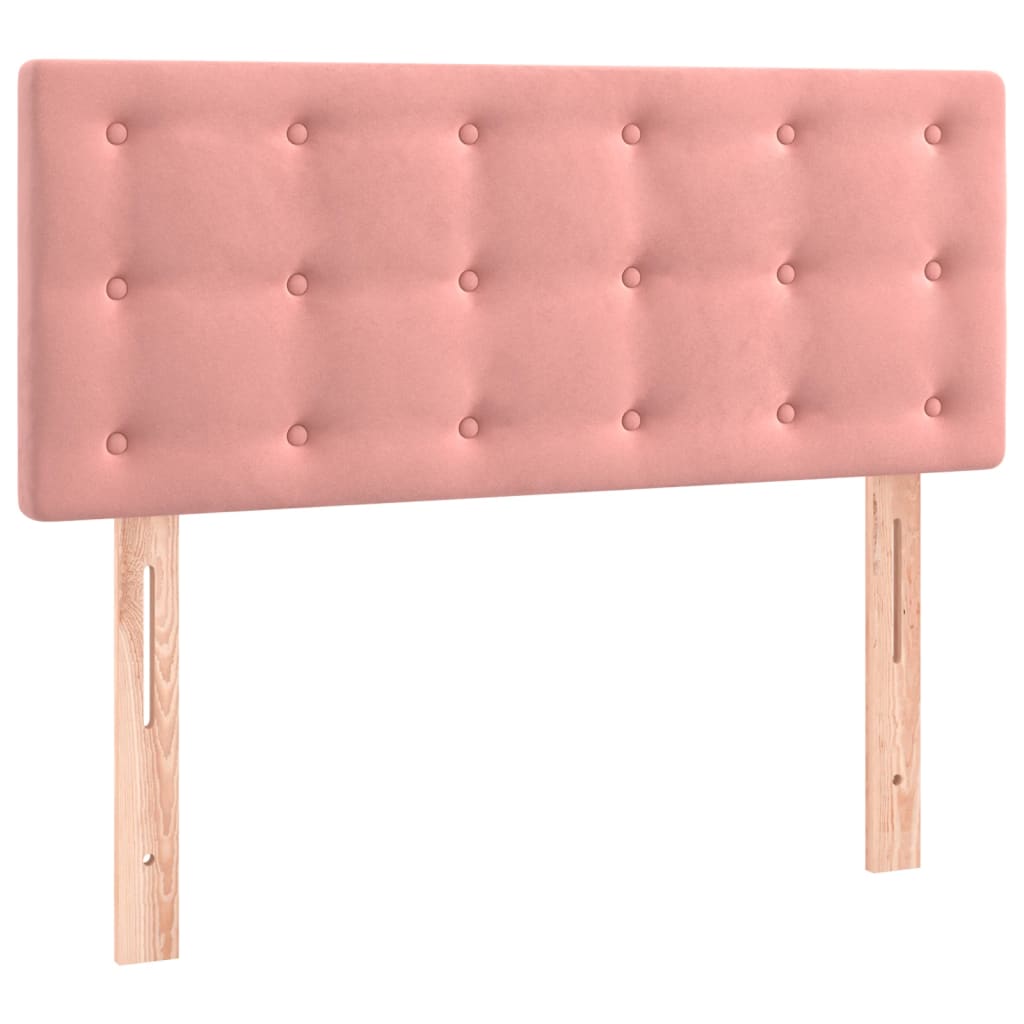 Giroletto a Molle con Materasso Rosa 90x200 cm in Velluto | homemem39