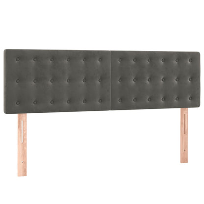 Giroletto a Molle con Materasso Grigio Scuro 140x190 cm Velluto | homemem39