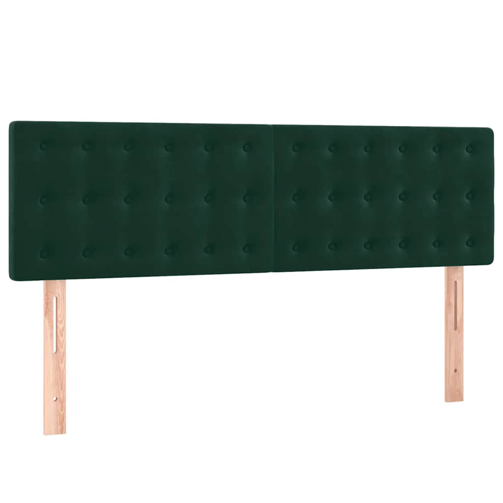 Giroletto a Molle con Materasso Verde Scuro 140x190 cm Velluto | homemem39