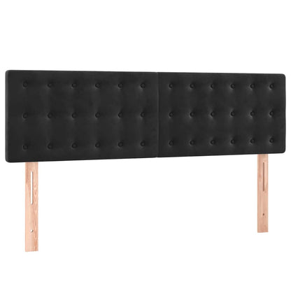 Giroletto a Molle con Materasso Nero 140x200 cm in Velluto | homemem39