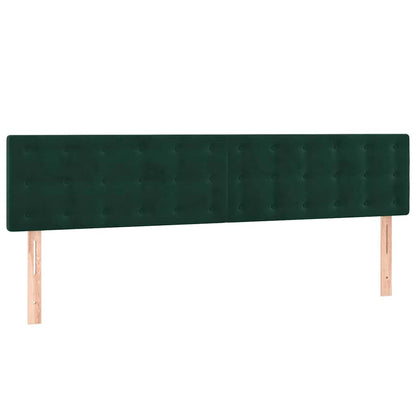 Giroletto a Molle con Materasso Verde Scuro 160x200 cm Velluto