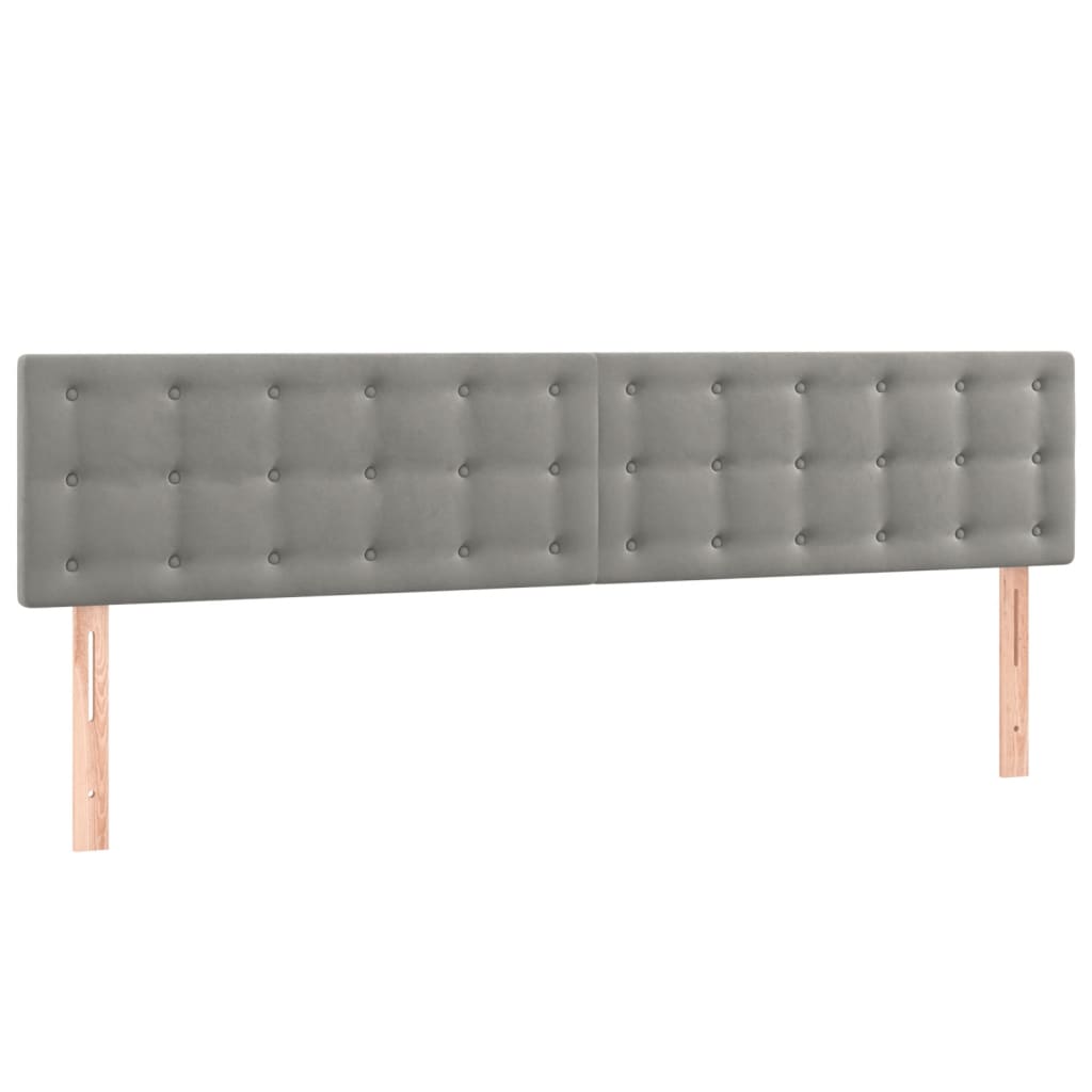 Giroletto a Molle con Materasso Grigio Chiaro 180x200cm Velluto | homemem39