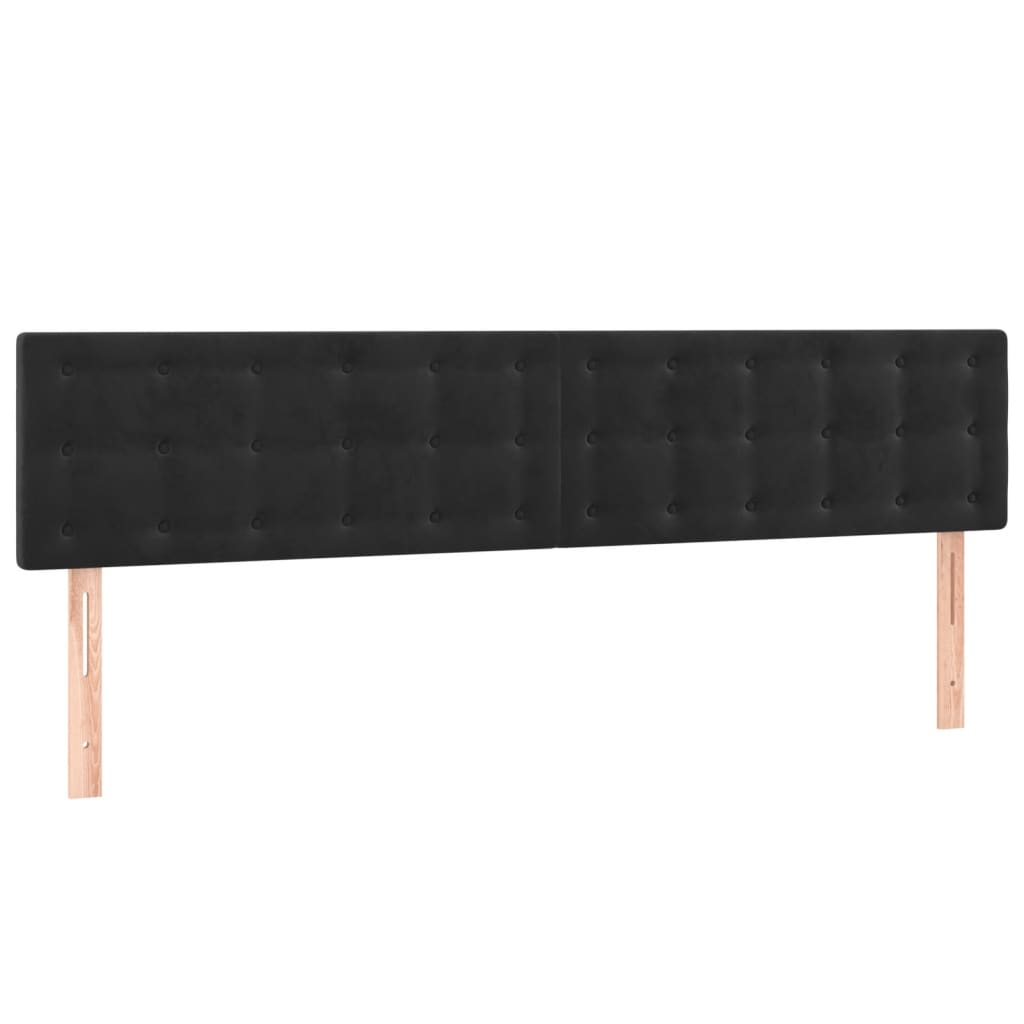 Giroletto a Molle con Materasso Nero 180x200 cm in Velluto | homemem39