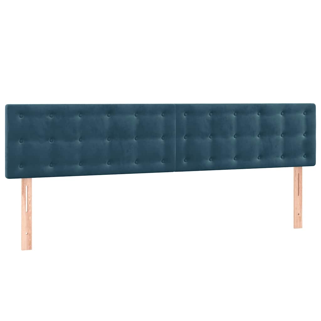 Giroletto a Molle con Materasso Blu Scuro 180x200 cm in Velluto | homemem39