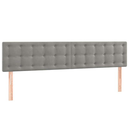 Giroletto a Molle con Materasso Grigio Chiaro 200x200cm Velluto