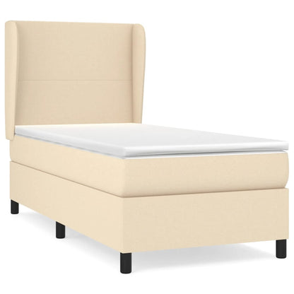 Giroletto a Molle con Materasso Crema 80x200 cm inTessuto | homemem39